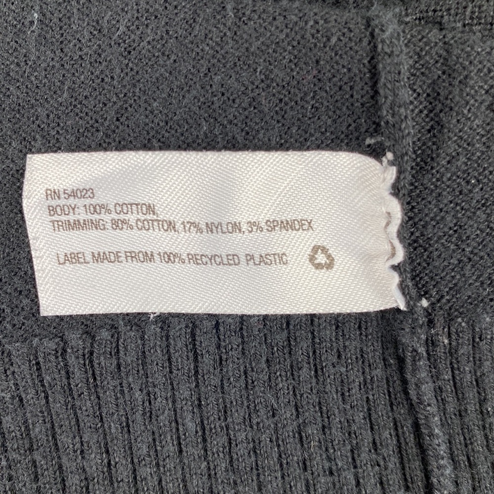 GAP Black Combed Cotton 3/4 Sleeve Boatneck Knit Sweater - Picture 12 of 13